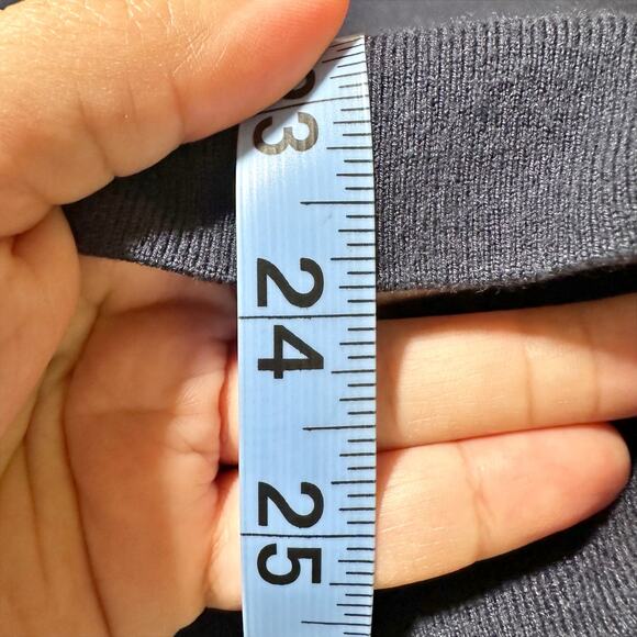 Armani Collezioni Women Silk Blend Long Sleeves Basic Cardigan Top Navy Blue 12 - Picture 15 of 16